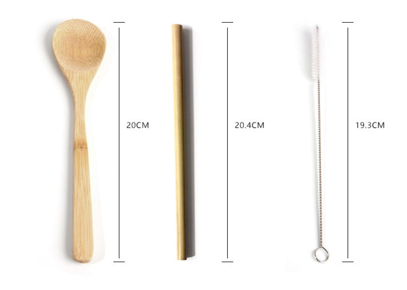 Eco Travel Cutlery Set – Reusable Bamboo Fork, Spoon & Knife