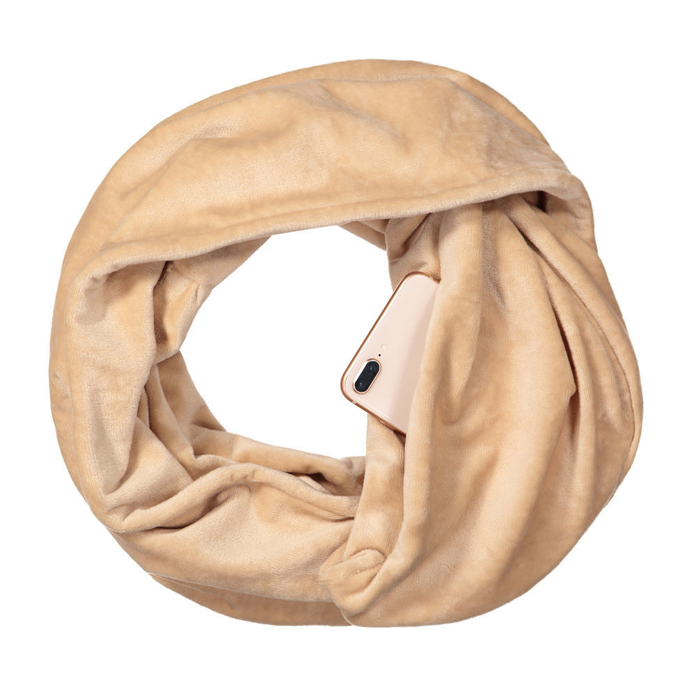 Comfy Travel Scarf with Secret Pocket for Valuables