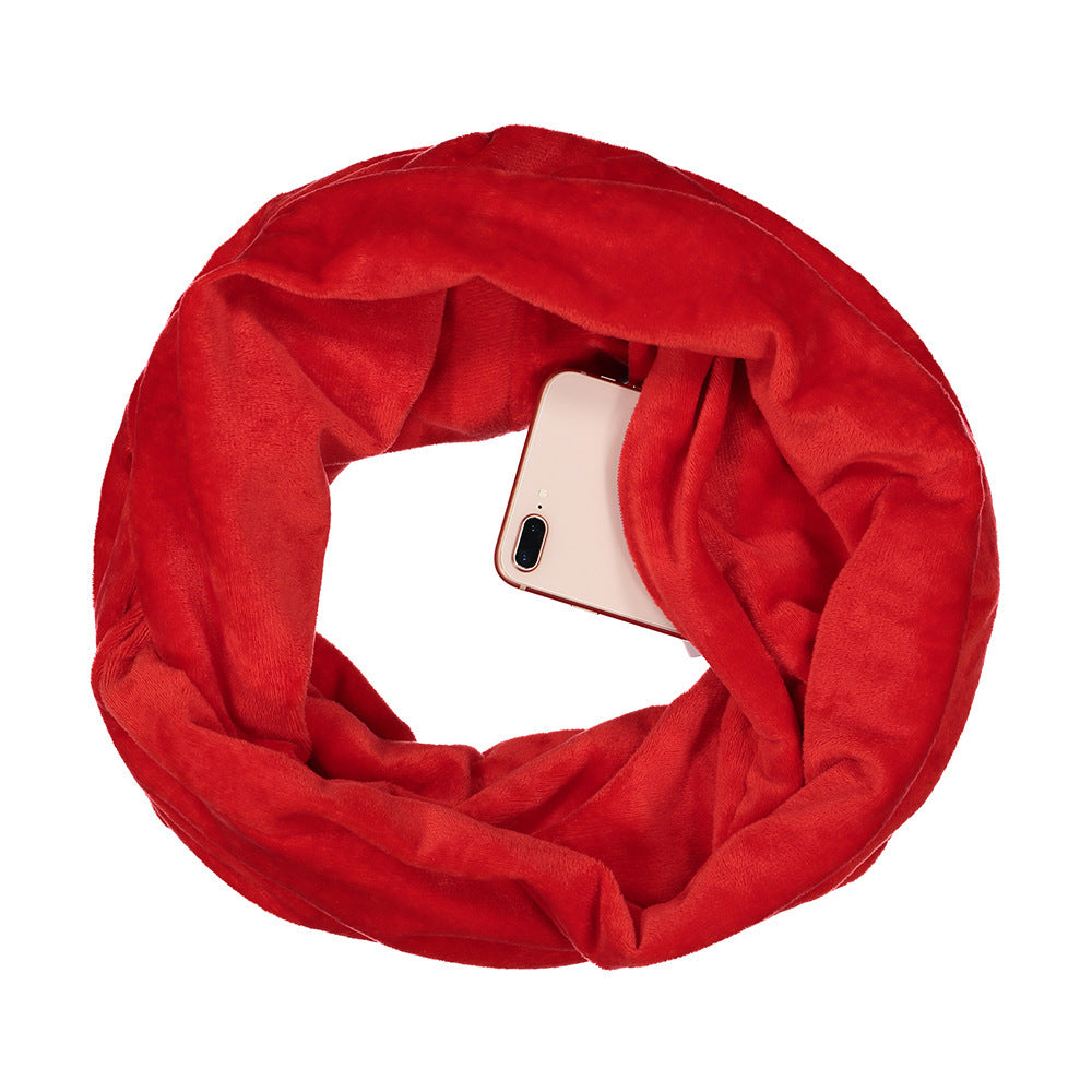 Comfy Travel Scarf with Secret Pocket for Valuables