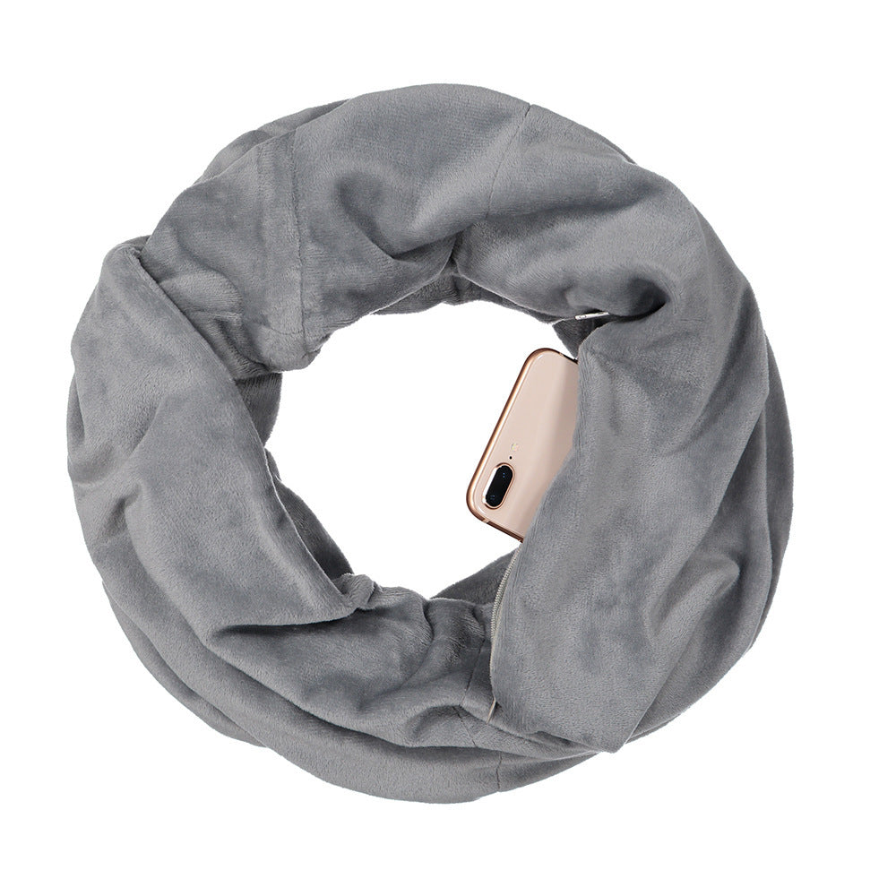Comfy Travel Scarf with Secret Pocket for Valuables